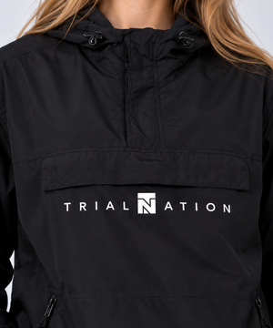 Half-Zip Windbreaker Jacket "Black"