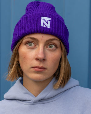 Dicke Beanie - Lila
