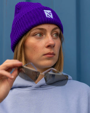Dicke Beanie - Lila