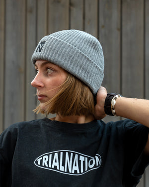 Dicke Beanie - Grau