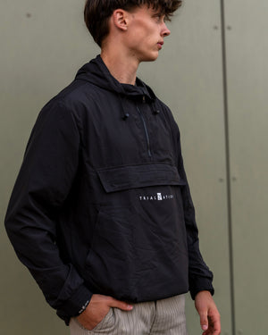Half-Zip Windbreaker Jacket "Black"