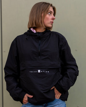 Half-Zip Windbreaker Jacket "Black"