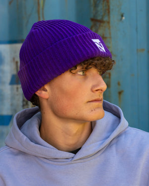 Dicke Beanie - Lila