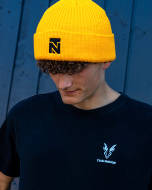 Dicke Beanie - Gelb