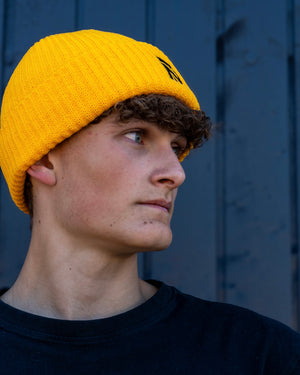 Dicke Beanie - Gelb