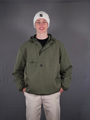 Half-Zip Windbreaker Jacket "Olive"