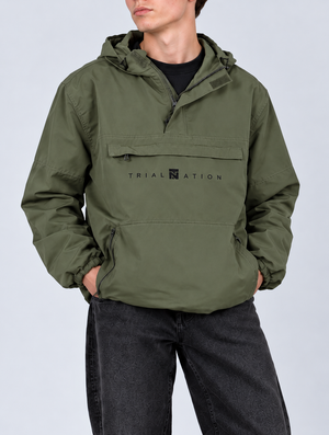 Half-Zip Windbreaker - Olive