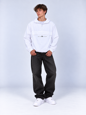Half-Zip Windbreaker Jacket "White"